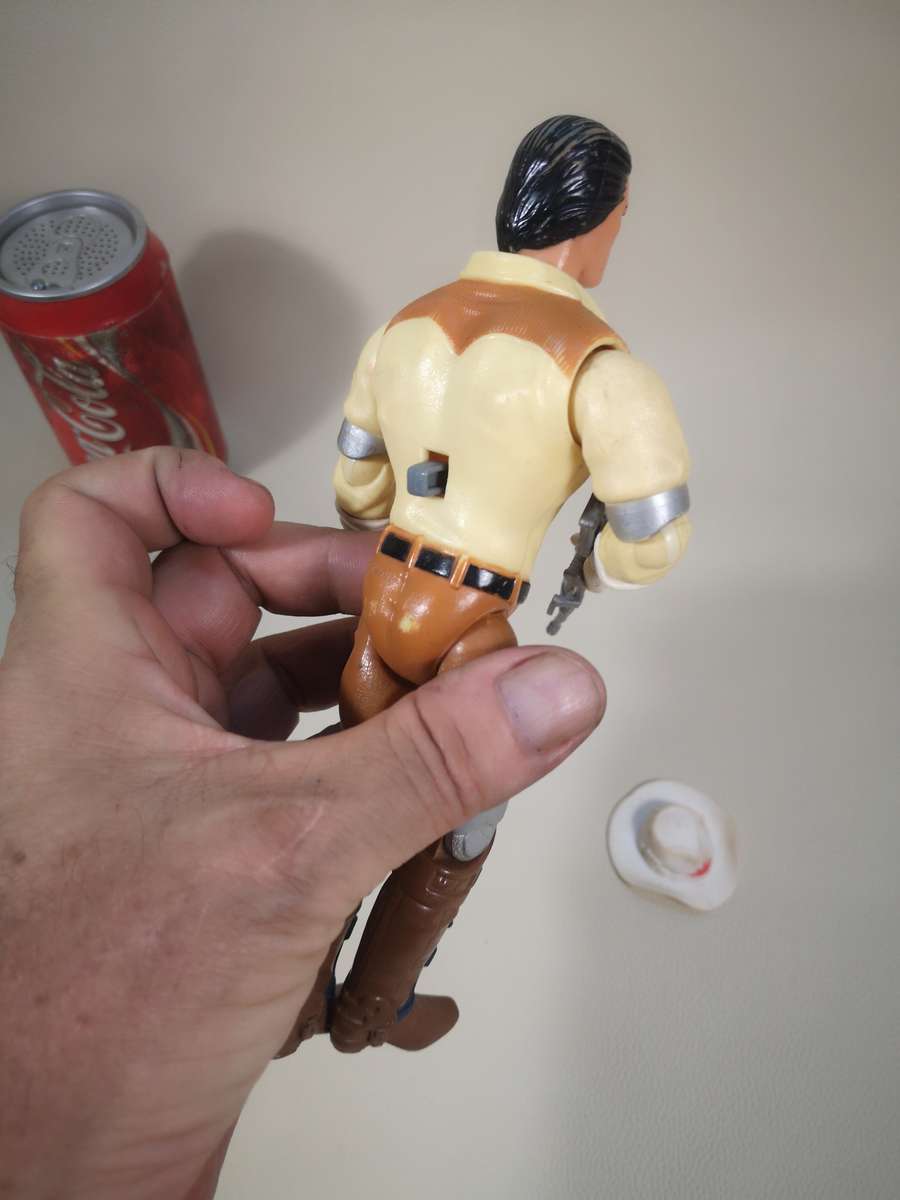 Vintage 1986 Mattel Filmation MARSHAL BRAVESTARR 8" Quick-Draw Action w/gun & Hat