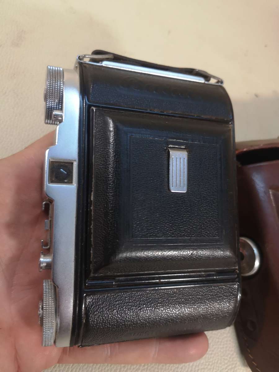 Vtg BALDA Baldinette Bellows Camera f/3.5 50mm Lens West Germany 1950s w/Case