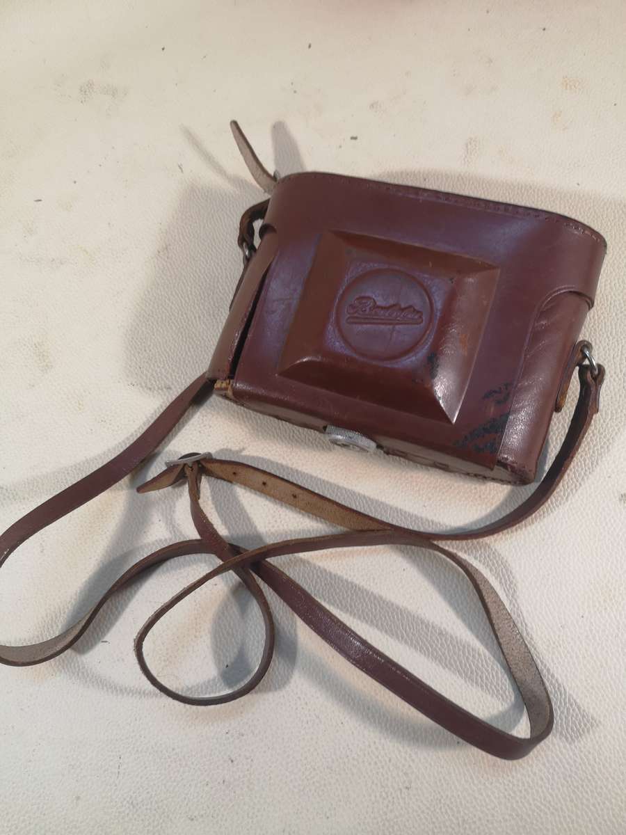 Vtg BALDA Baldinette Bellows Camera f/3.5 50mm Lens West Germany 1950s w/Case