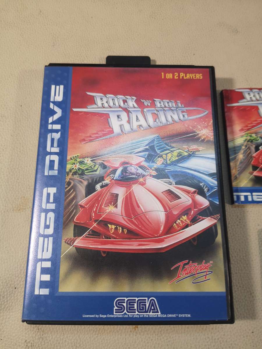 Amazing!!! Vintage Sega Mega Drive Rock n' Roll Racing Game Complete Like New in Box