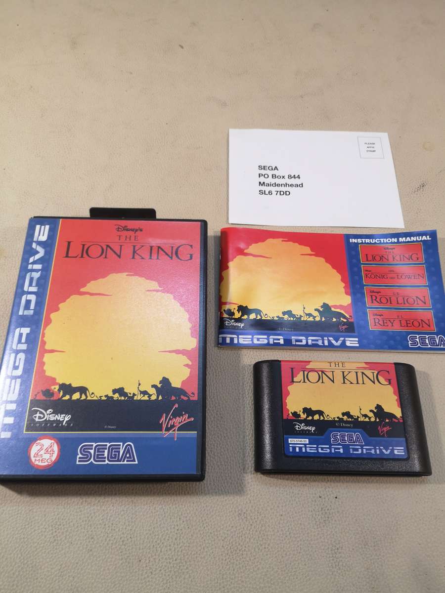 Amazing!!! Vintage Sega Mega Drive The Lion King Game Complete Like New in Box