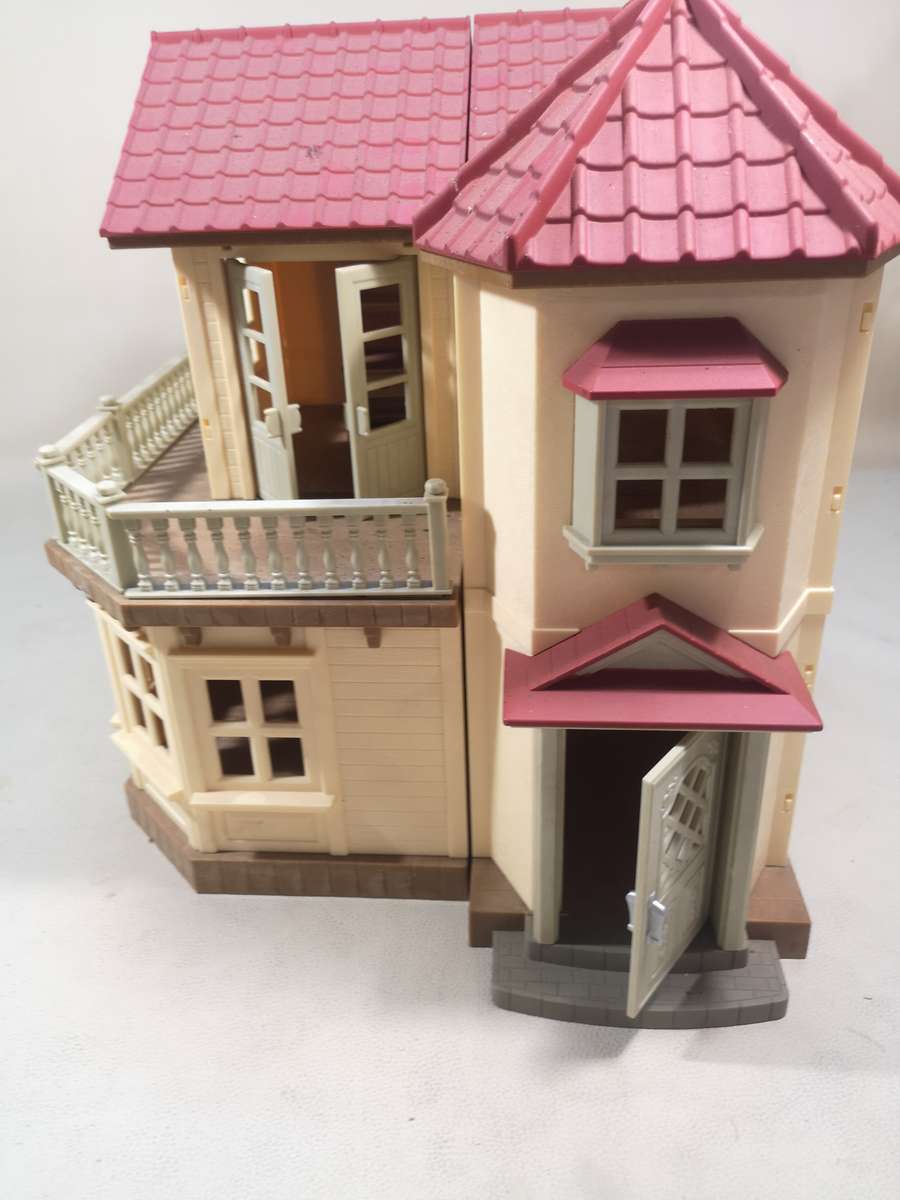 Magnificent Large Vintage Sylvanian Families red roof house  With all accessories and characters