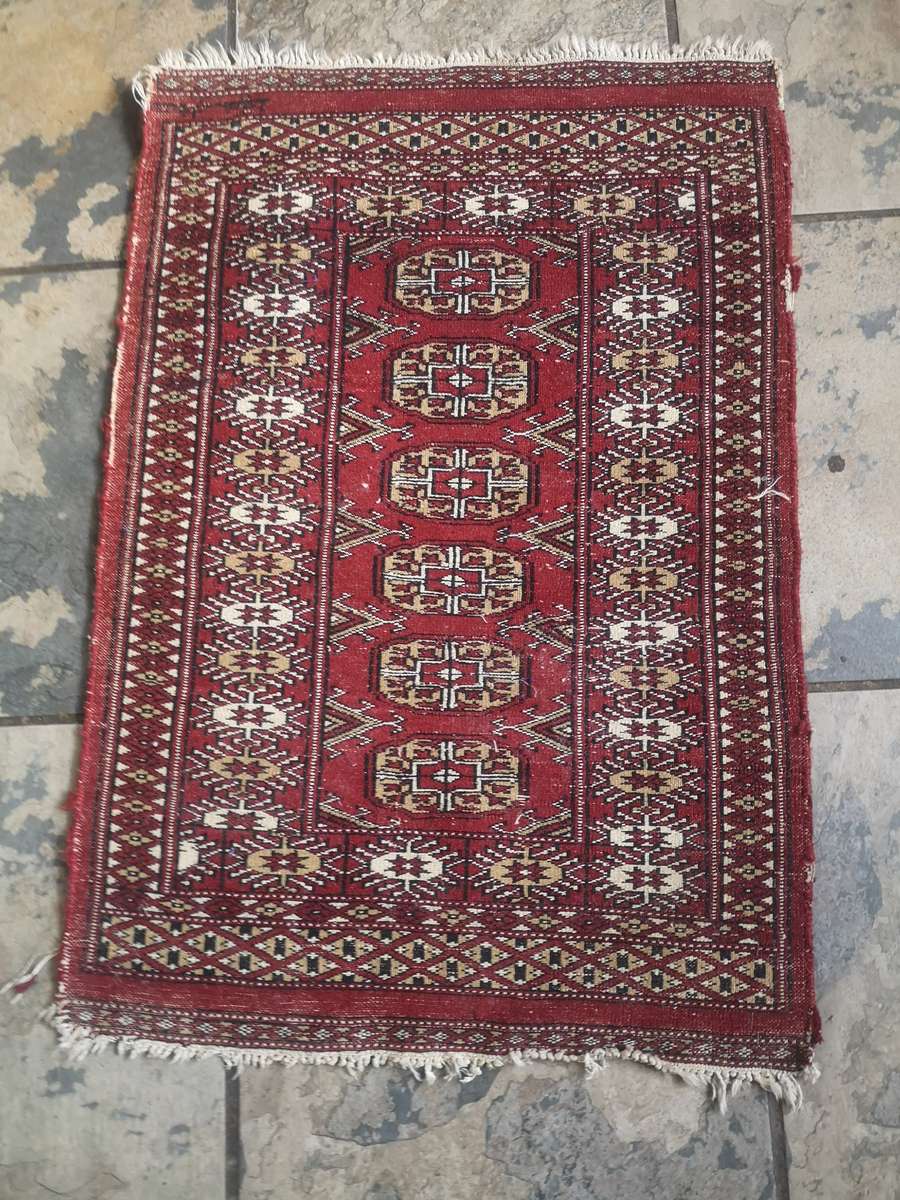 Handmade Afghan Rug Bokhara Rug Jaldar Bokhara Rug Small Mini Rug 90x61 cm