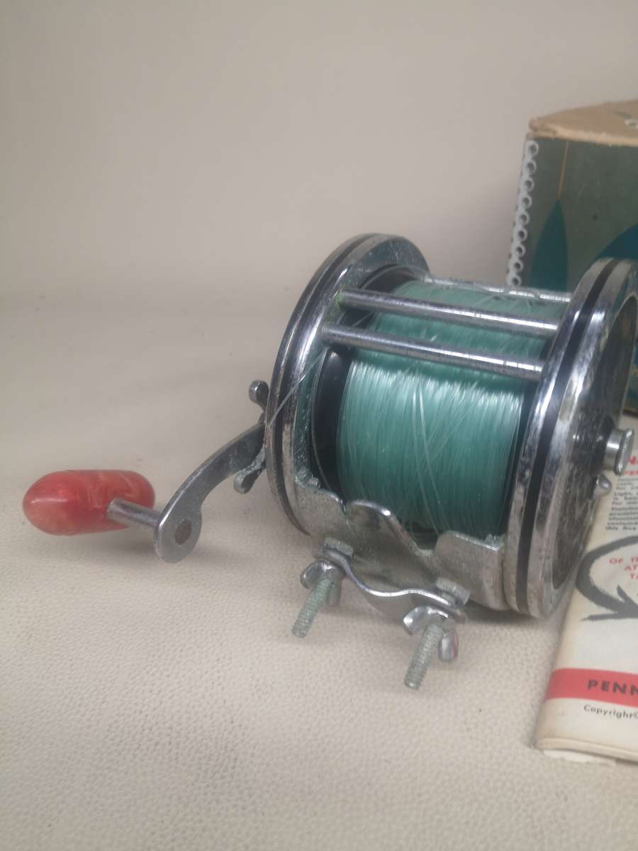 Vintage Penn No. 49 Deep Sea fishing reel with Original Box and Manual