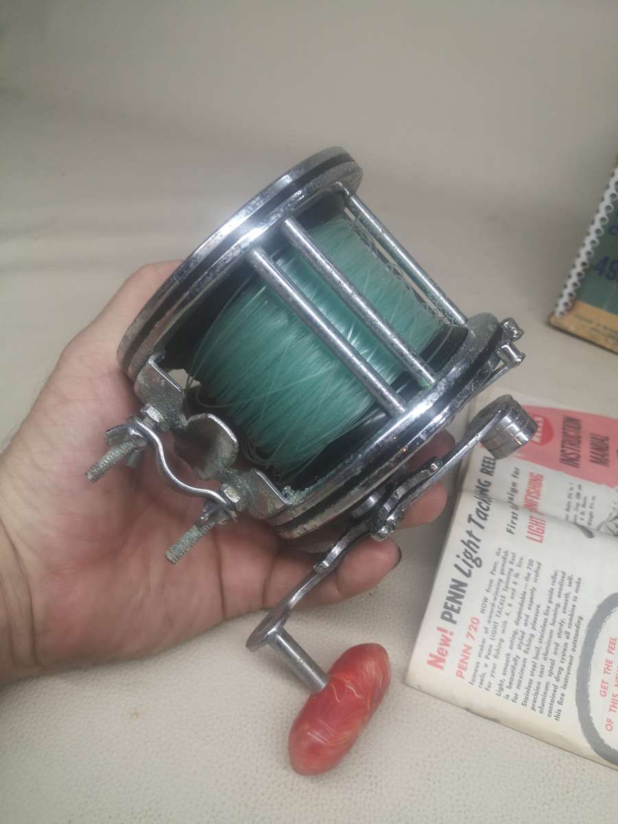 Vintage Penn No. 49 Deep Sea fishing reel with Original Box and Manual