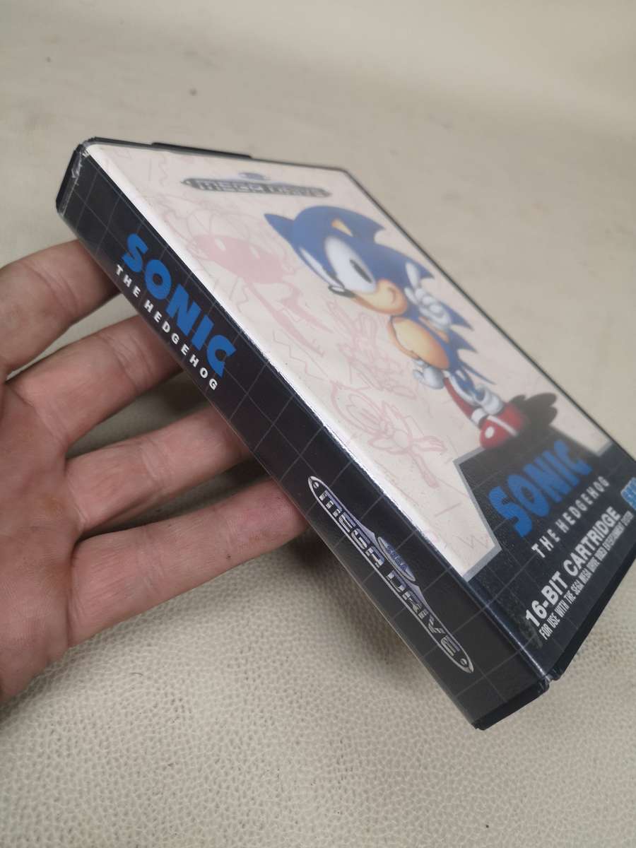 Vintage Sega Megadrive Sonic The Hedgehog Game Disk in Original Box