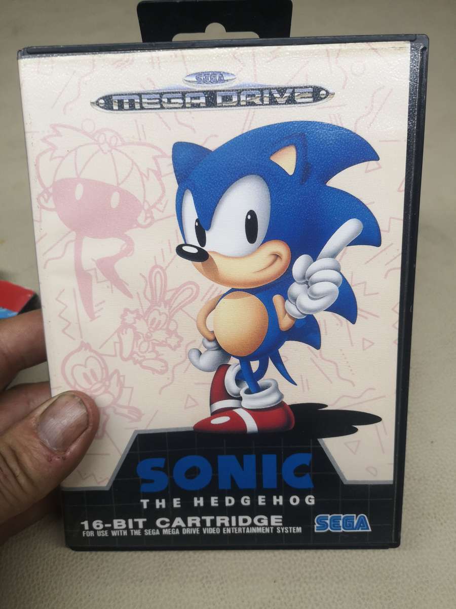 Vintage Sega Megadrive Sonic The Hedgehog Game Disk in Original Box