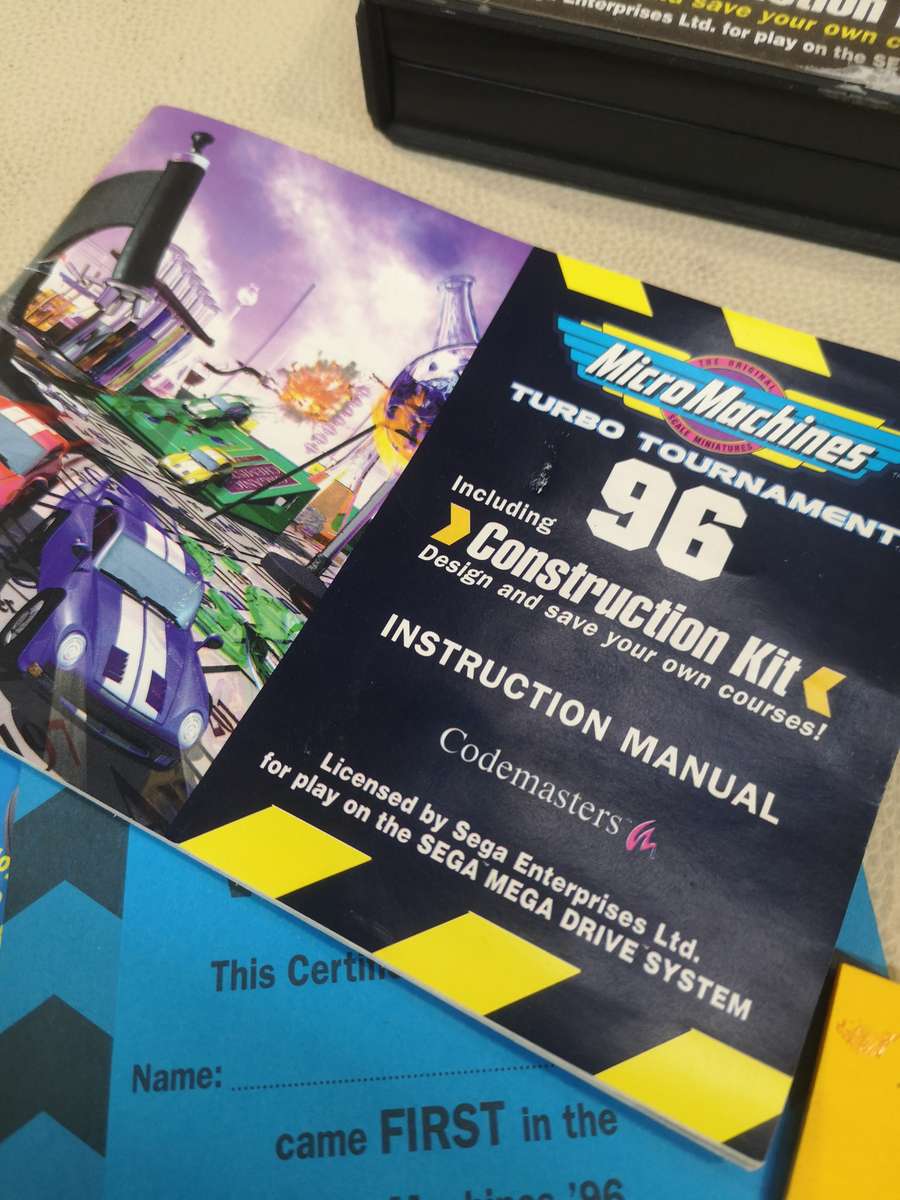 Complete Sega Mega Drive Micro Machines Turbo Tournament 96 + Box & Manual
