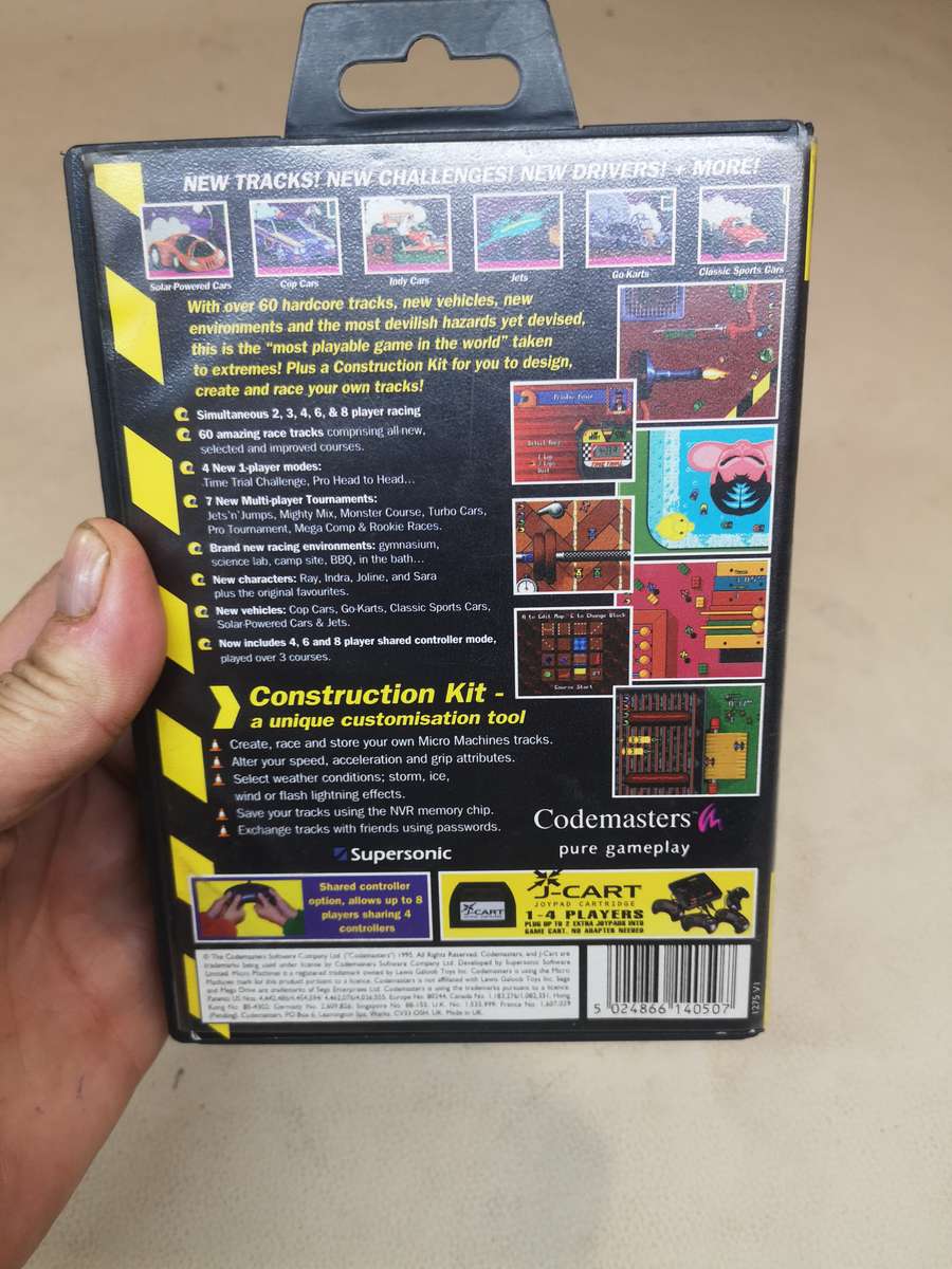 Complete Sega Mega Drive Micro Machines Turbo Tournament 96 + Box & Manual