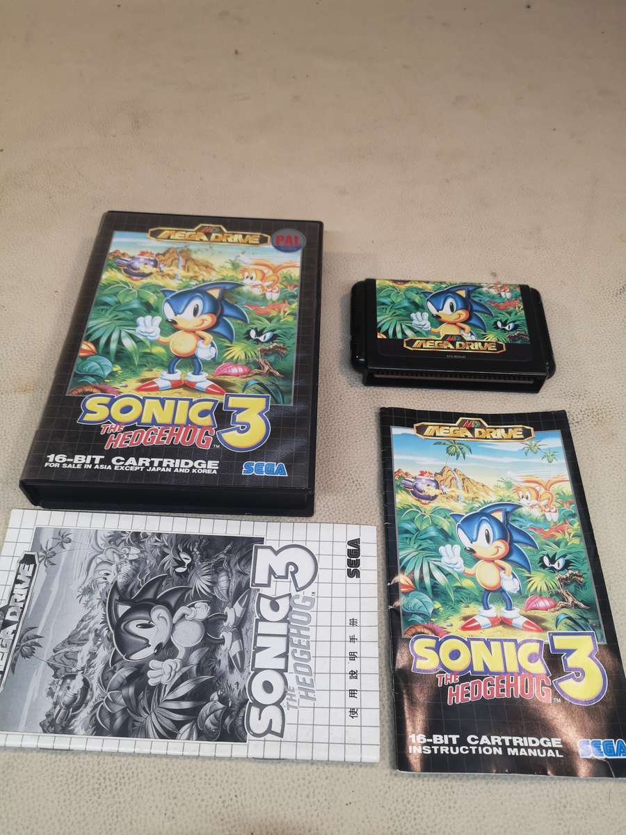 Complete Sega Mega Drive Sonic The Hedgehog 3 + Box & Manual