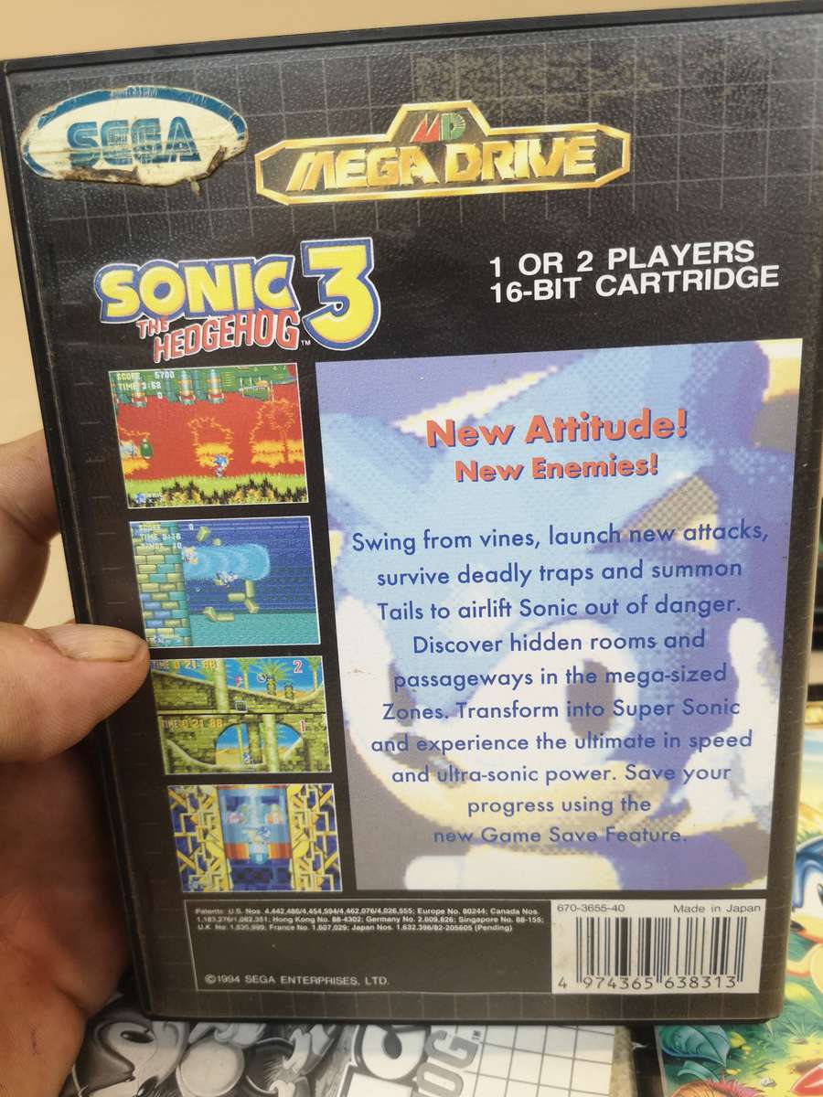 Complete Sega Mega Drive Sonic The Hedgehog 3 + Box & Manual