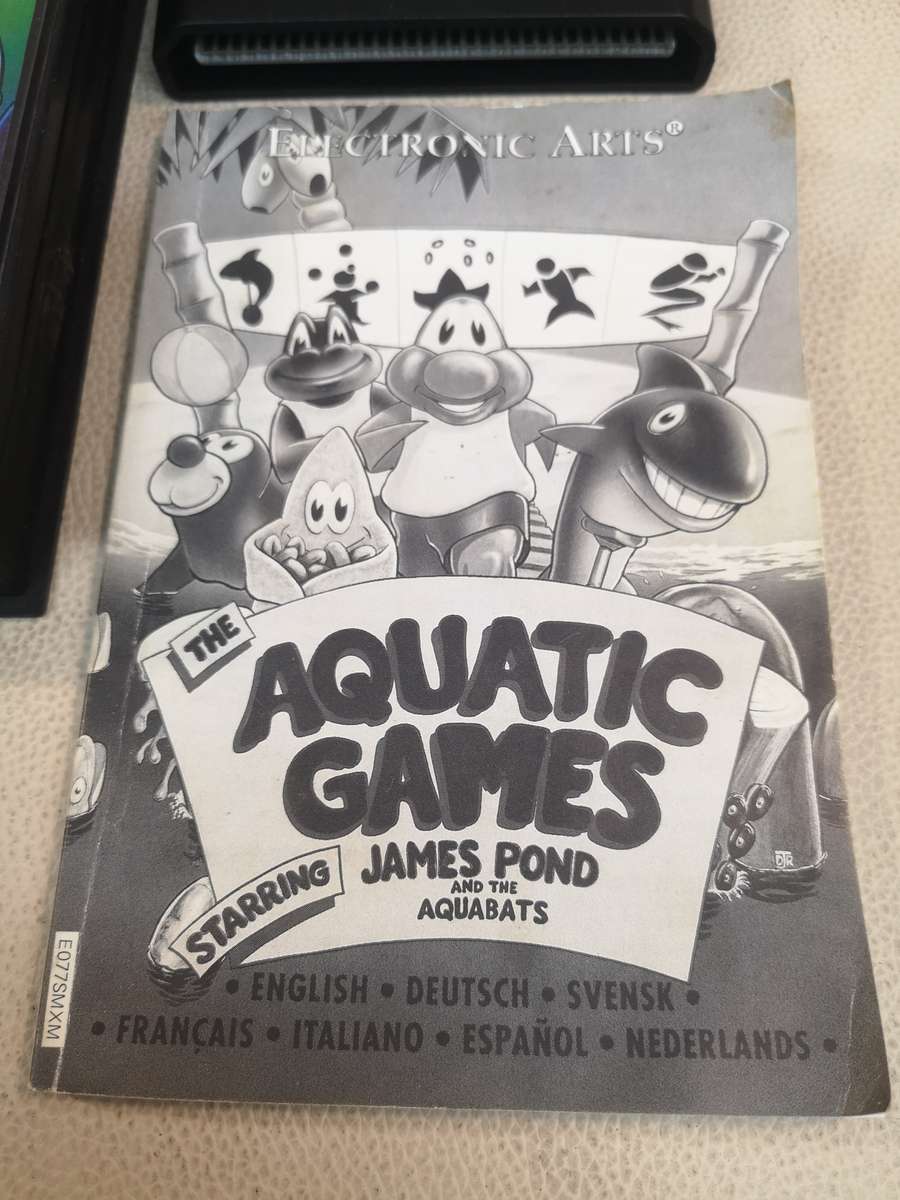 Complete Sega Mega Drive James Pond Aquatic Games The Aquabats + Box & Manual