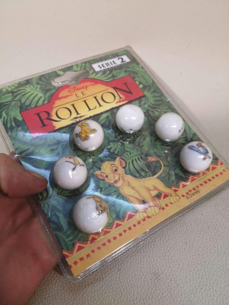 RARE VINTAGE 90'S THE LION KING MARBLES DISNEY ICOLO FRANCE NEW SEALED !