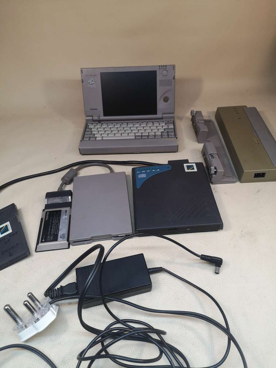 Vintage 1990's Toshiba Libretto 50CT Mini Laptop with Stiffy and CD Drive