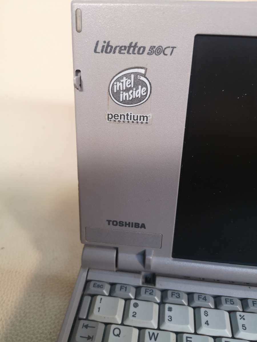 Vintage 1990's Toshiba Libretto 50CT Mini Laptop with Stiffy and CD Drive