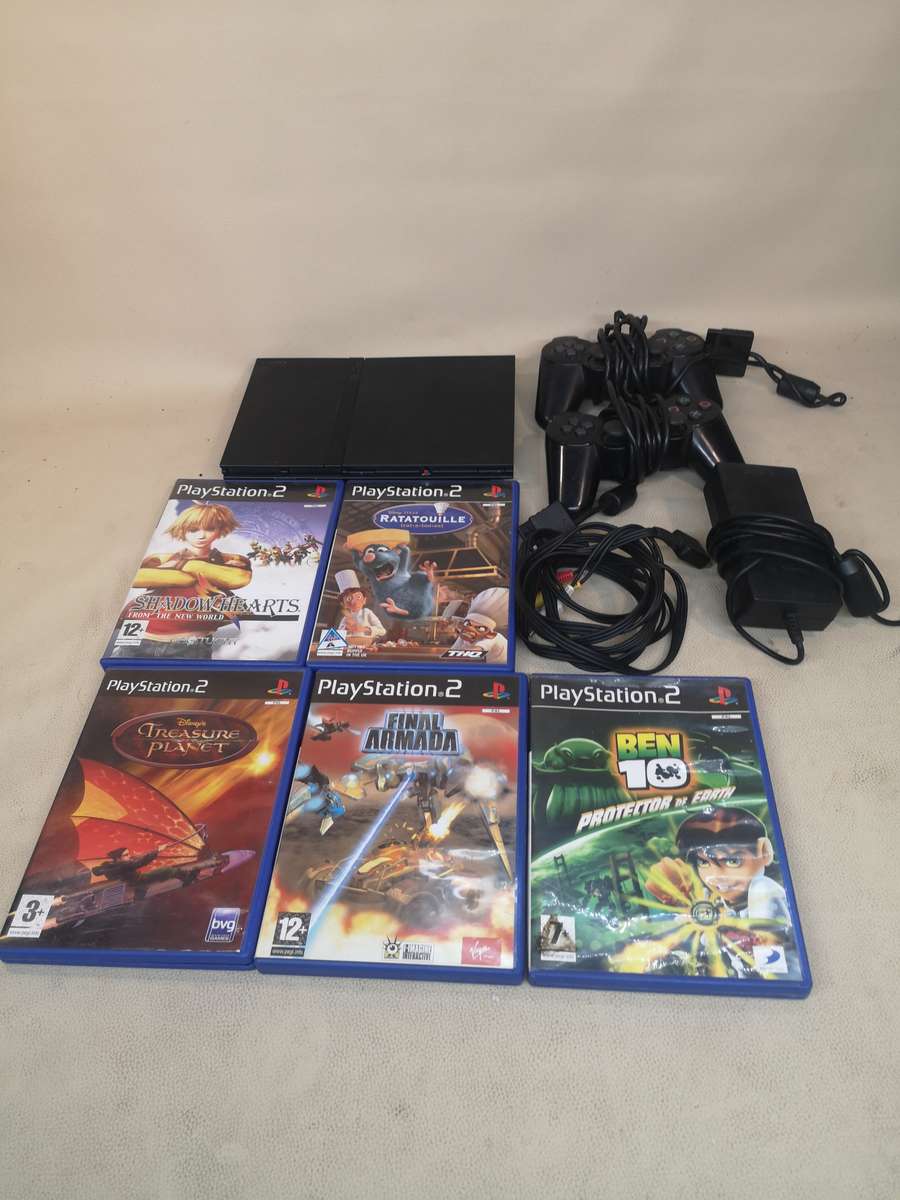 Huge Playstation 2 Bundle with 5 Games - Tested Working