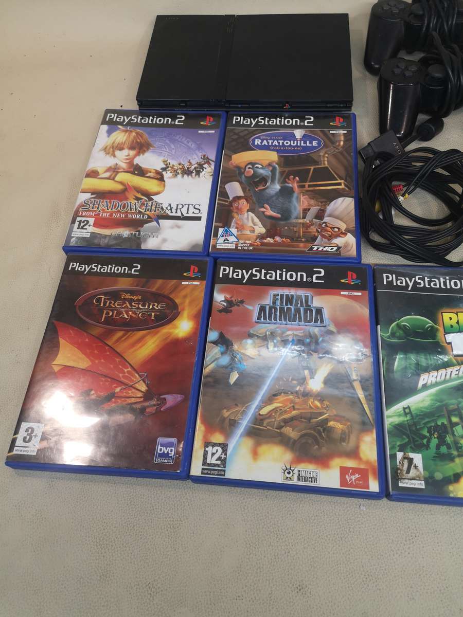 Huge Playstation 2 Bundle with 5 Games - Tested Working