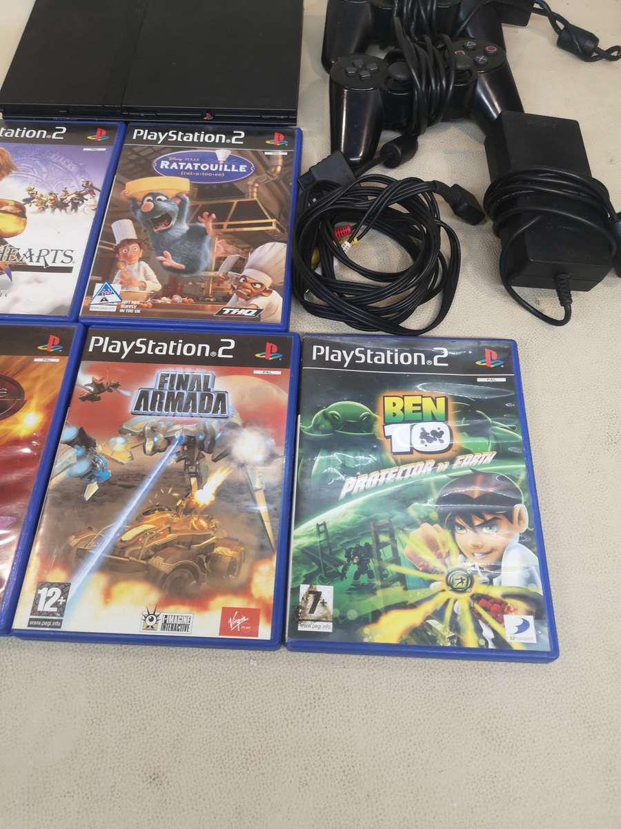 Huge Playstation 2 Bundle with 5 Games - Tested Working