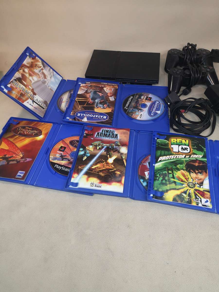 Huge Playstation 2 Bundle with 5 Games - Tested Working