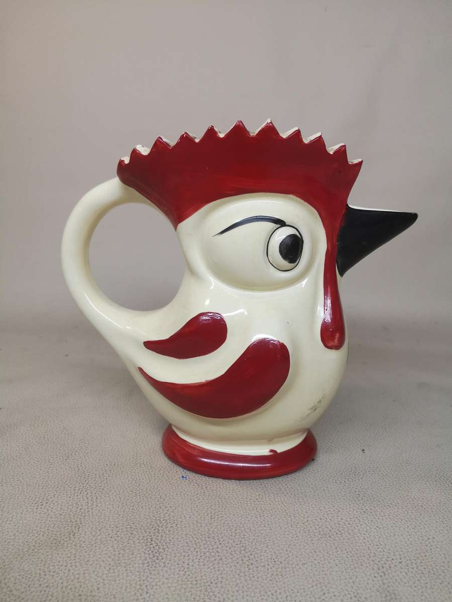 Rare 1930's Czech Ceramics - Ditmar Urbach Jug, Ceramic Rooster