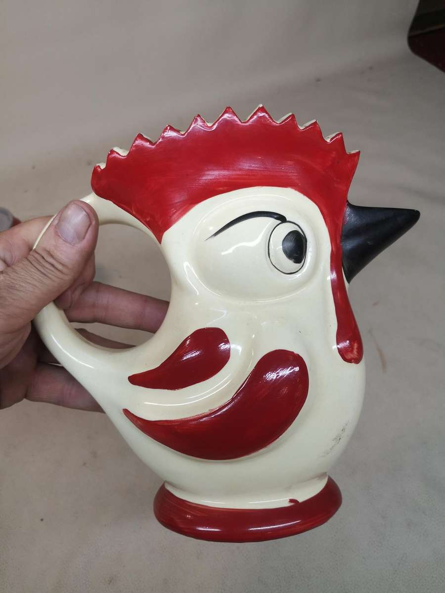 Rare 1930's Czech Ceramics - Ditmar Urbach Jug, Ceramic Rooster