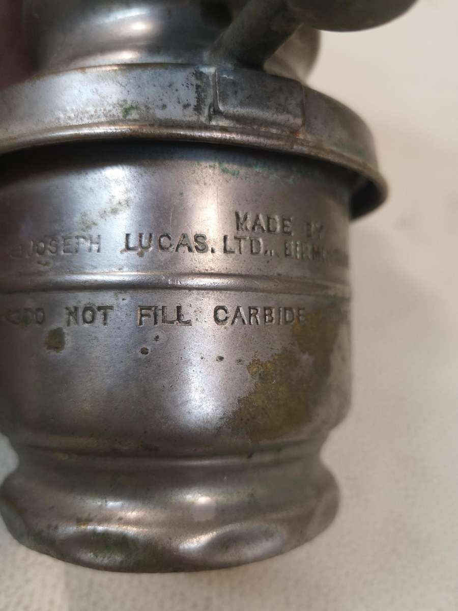 RARE ANTIQUE JOSEPH LUCAS BICYCLE OIL LAMP WITH JEWEL REFLECTORS & LENS NO.143