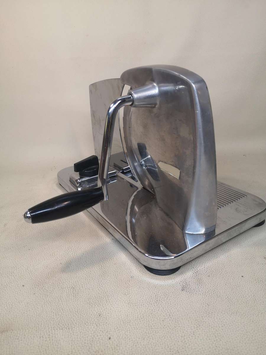 Fantastic Vintage PINEWARE STAINLESS STEEL Manual Bread/Meat Slicer!