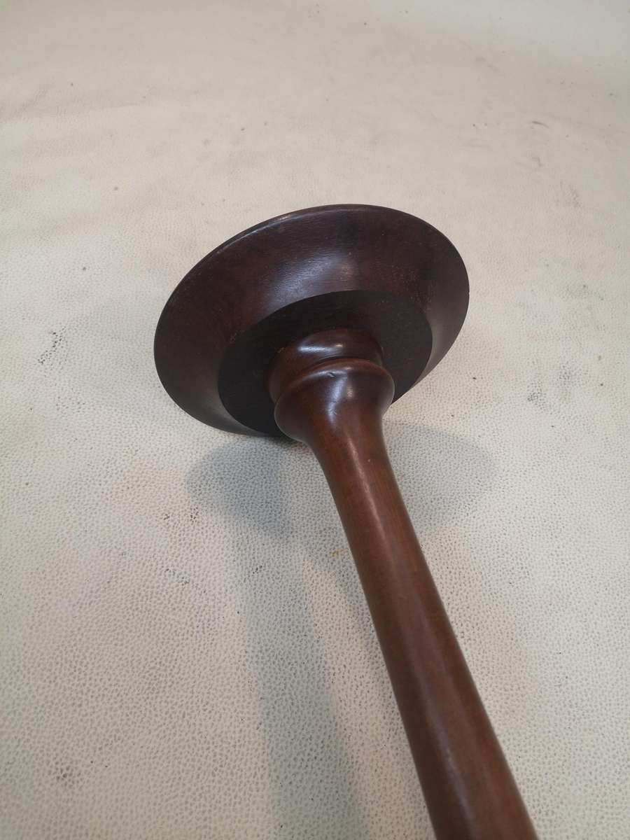 Large Mahogany wood candle stand 470mm high