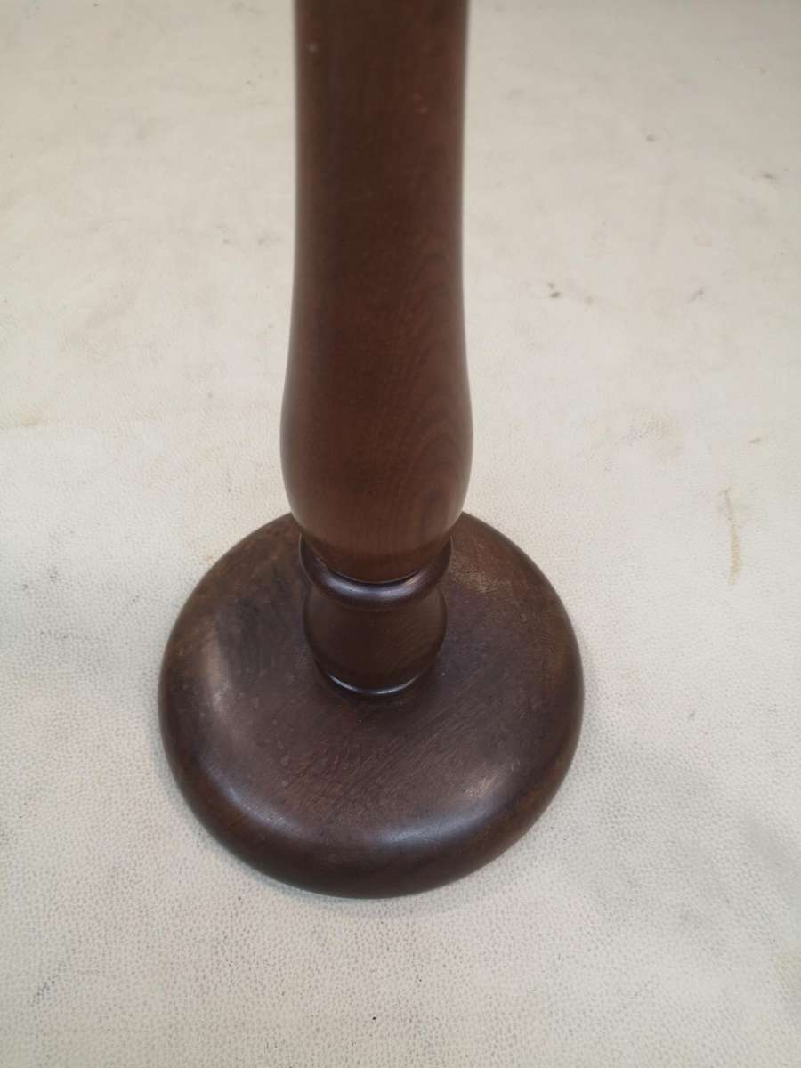 Large Mahogany wood candle stand 470mm high