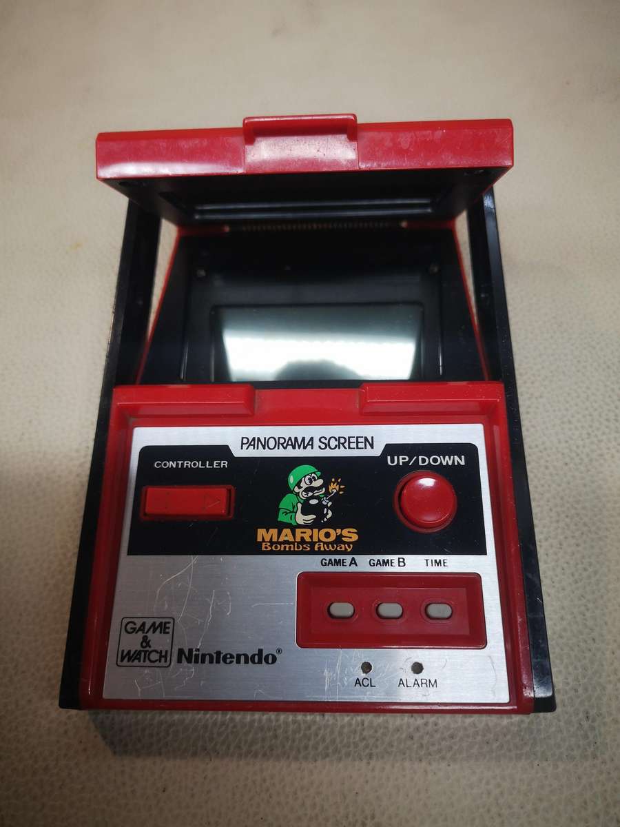 WOW!!! Mario's Bombs Away GAME & WATCH Panorama Screen 1988 Nintendo Stunning Working Condition