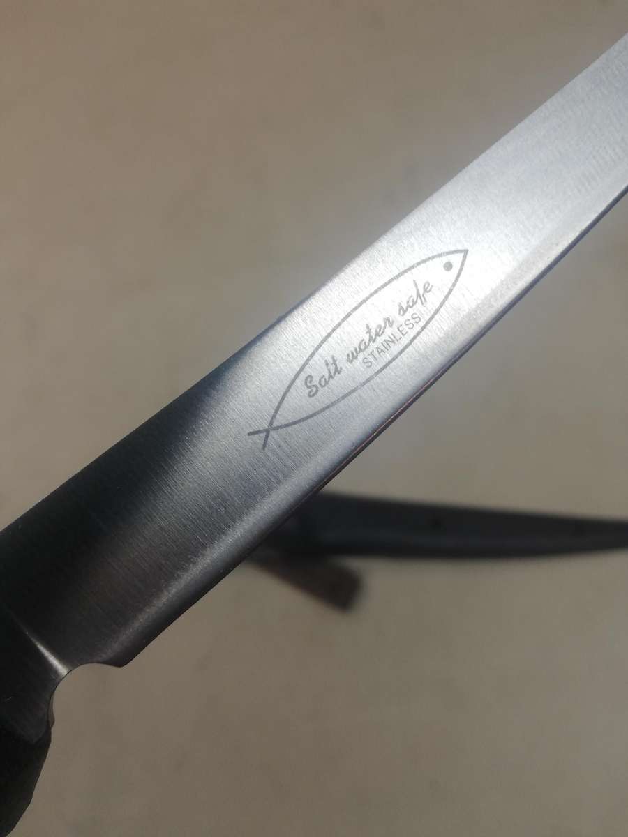 Vtg NOS Kershaw 1234 Seki Japan 6.75" Fillet Spoon Fishing Fixed Blade Knife - Like New