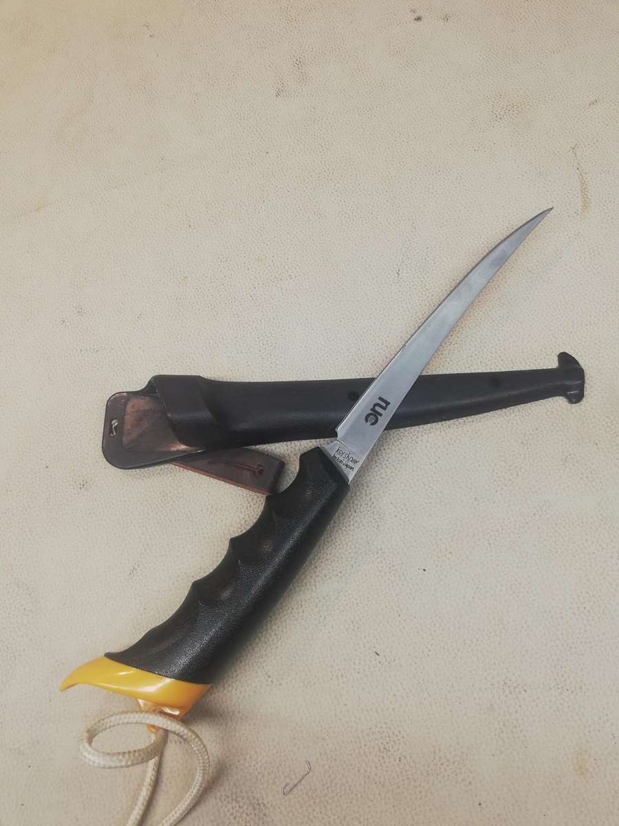 Vtg NOS Kershaw 1234 Seki Japan 6.75" Fillet Spoon Fishing Fixed Blade Knife - Like New