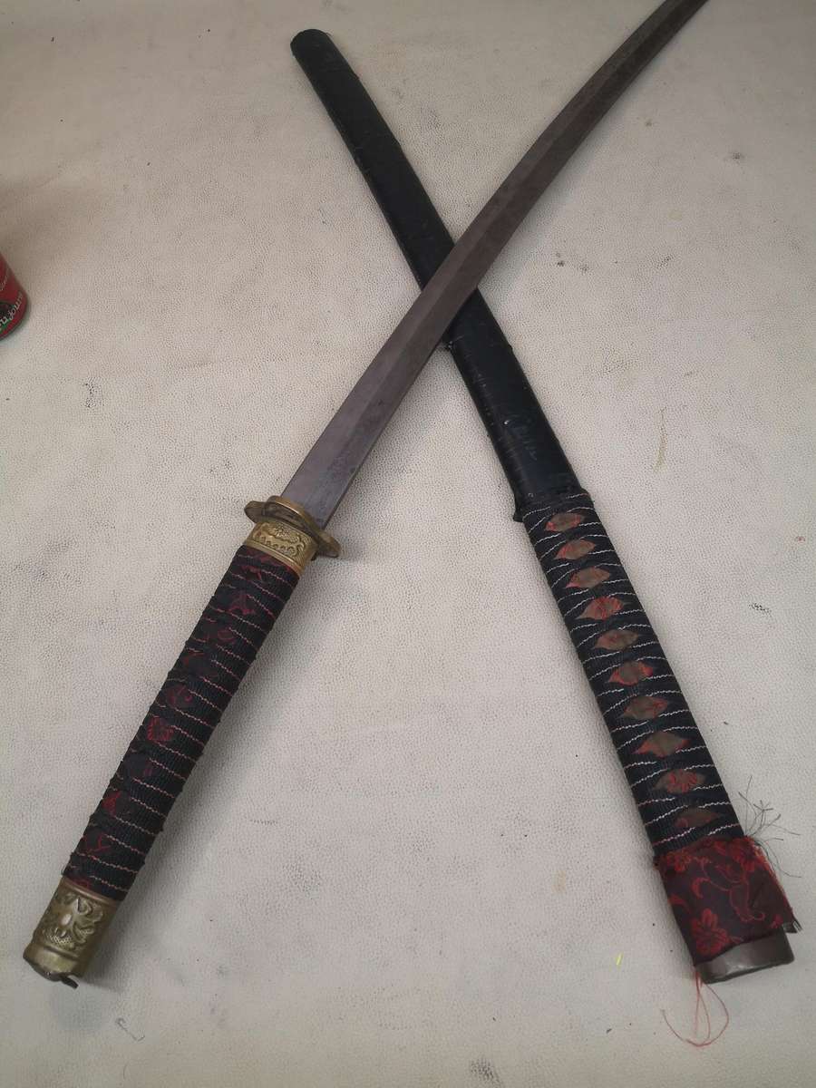Stunning Brass and Steel Japanese Katana - Needs Sharpening 1000mm