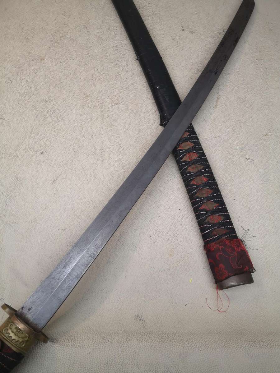 Stunning Brass and Steel Japanese Katana - Needs Sharpening 1000mm