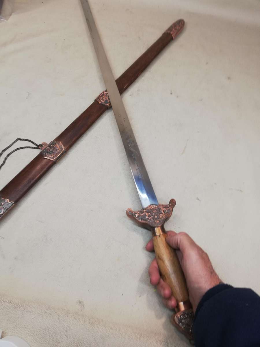 CHINESE DRAGON TAI CHI JIAN TRAINING SWORD & SCABBARD