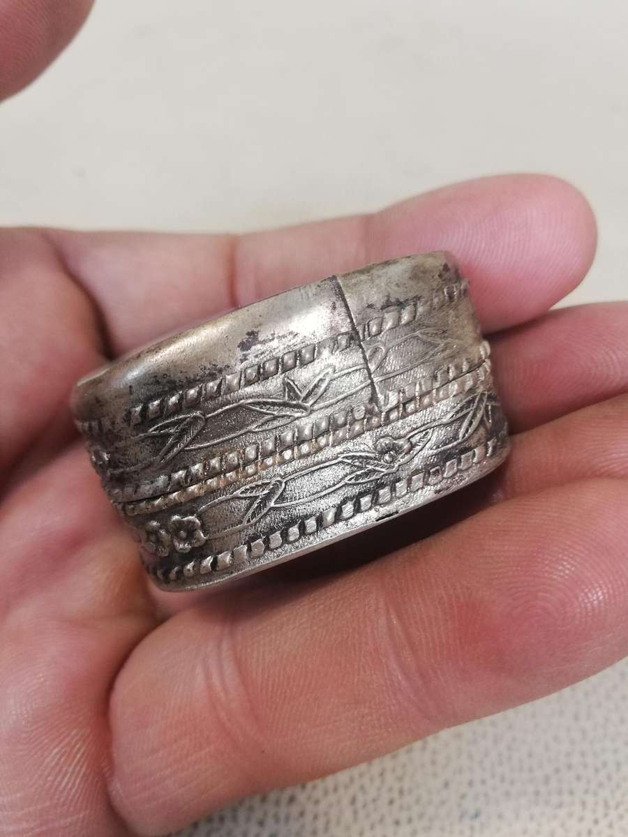 Vintage Blue & White Porcelain & Silverplate Pill Box