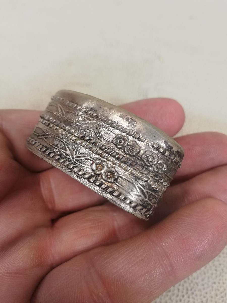 Vintage Blue & White Porcelain & Silverplate Pill Box