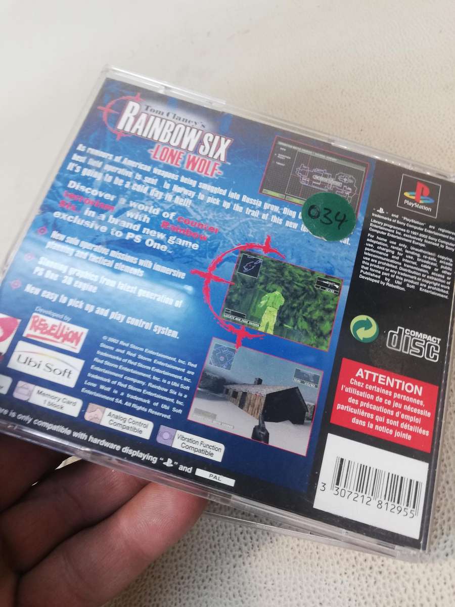 Playstation 1 Tom CLANCY'S Rainbow Six Lone Wolf Game