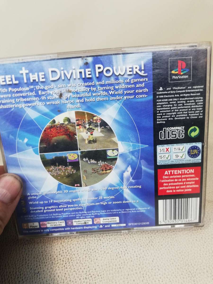 Playstation 1 Populous: The Beginning Game