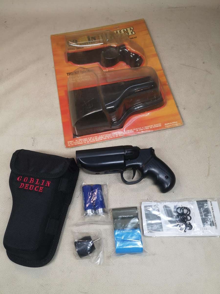 Goblin Deuce Double Barrel Airsoft Pistol Player Set Paintball Capable - Still New
