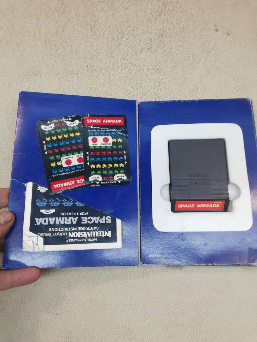 Vintage 1981 Mattel Intellivision Space Armada Game - Complete