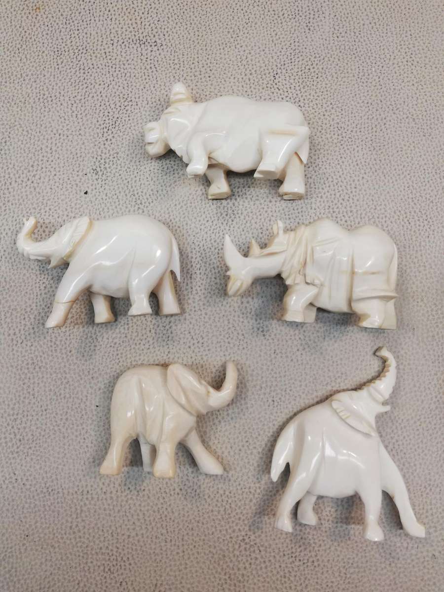 Vintage Handcrafted African Bone Animals