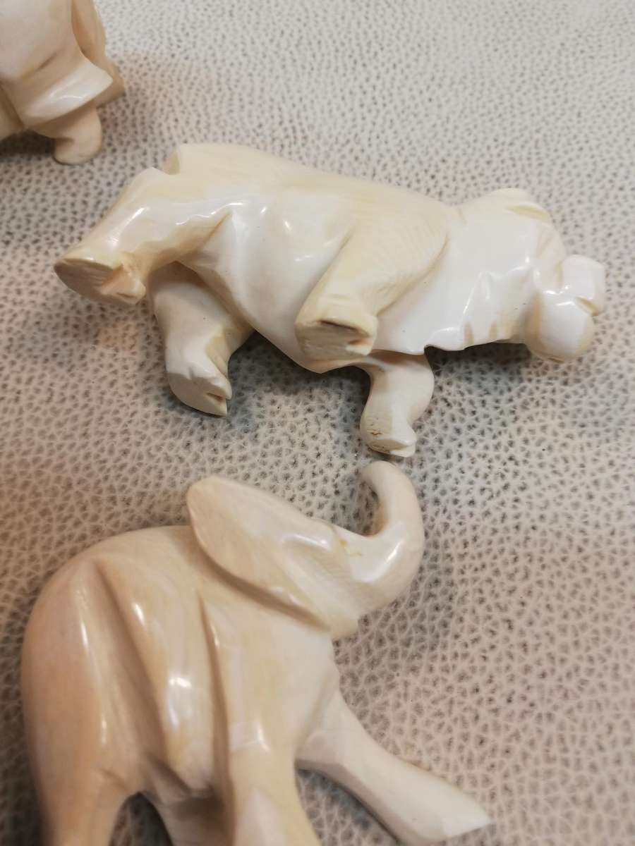 Vintage Handcrafted African Bone Animals