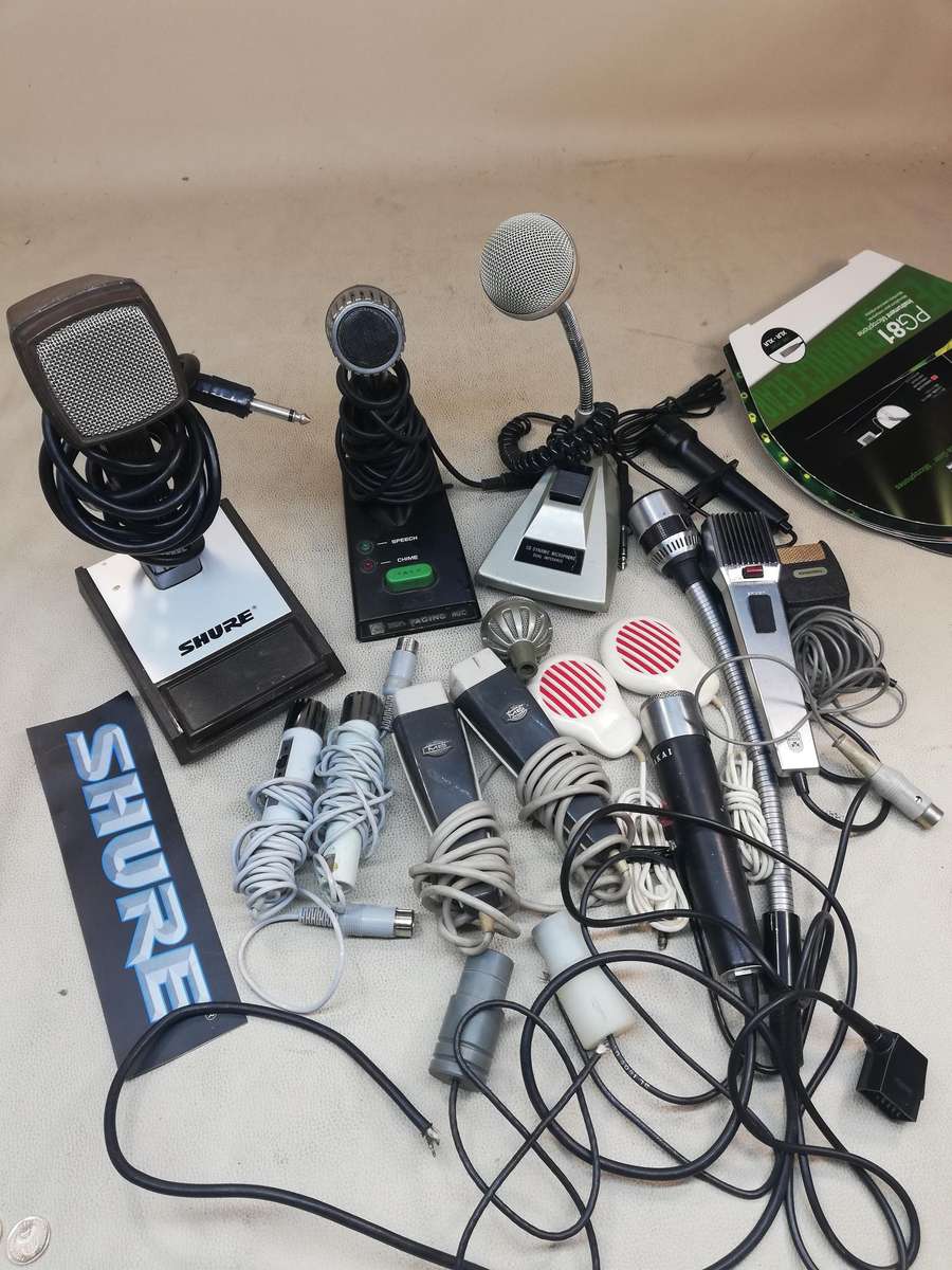 Magnificent Collection of Microphones, Shure, Hammerstein, MB, Grundig etc, etc