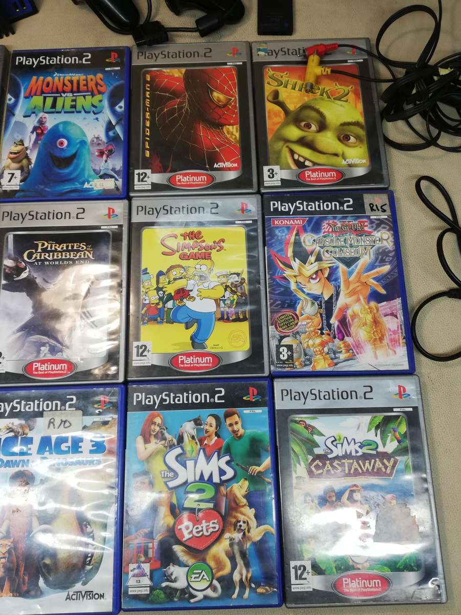 Sony PlayStation 2 Fat Console and games