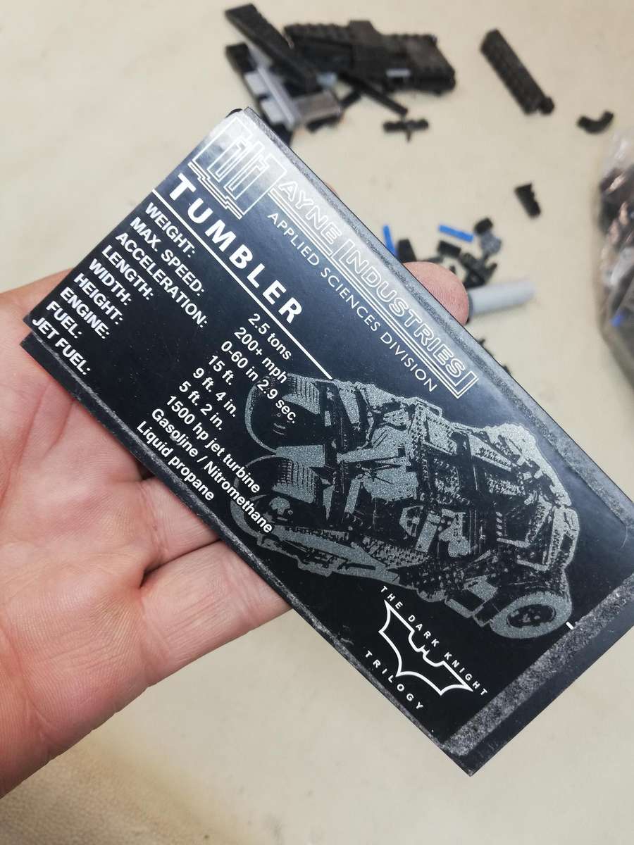 Lego 76240 Super Heroes Batmobile Tumbler - No Instruction Manual