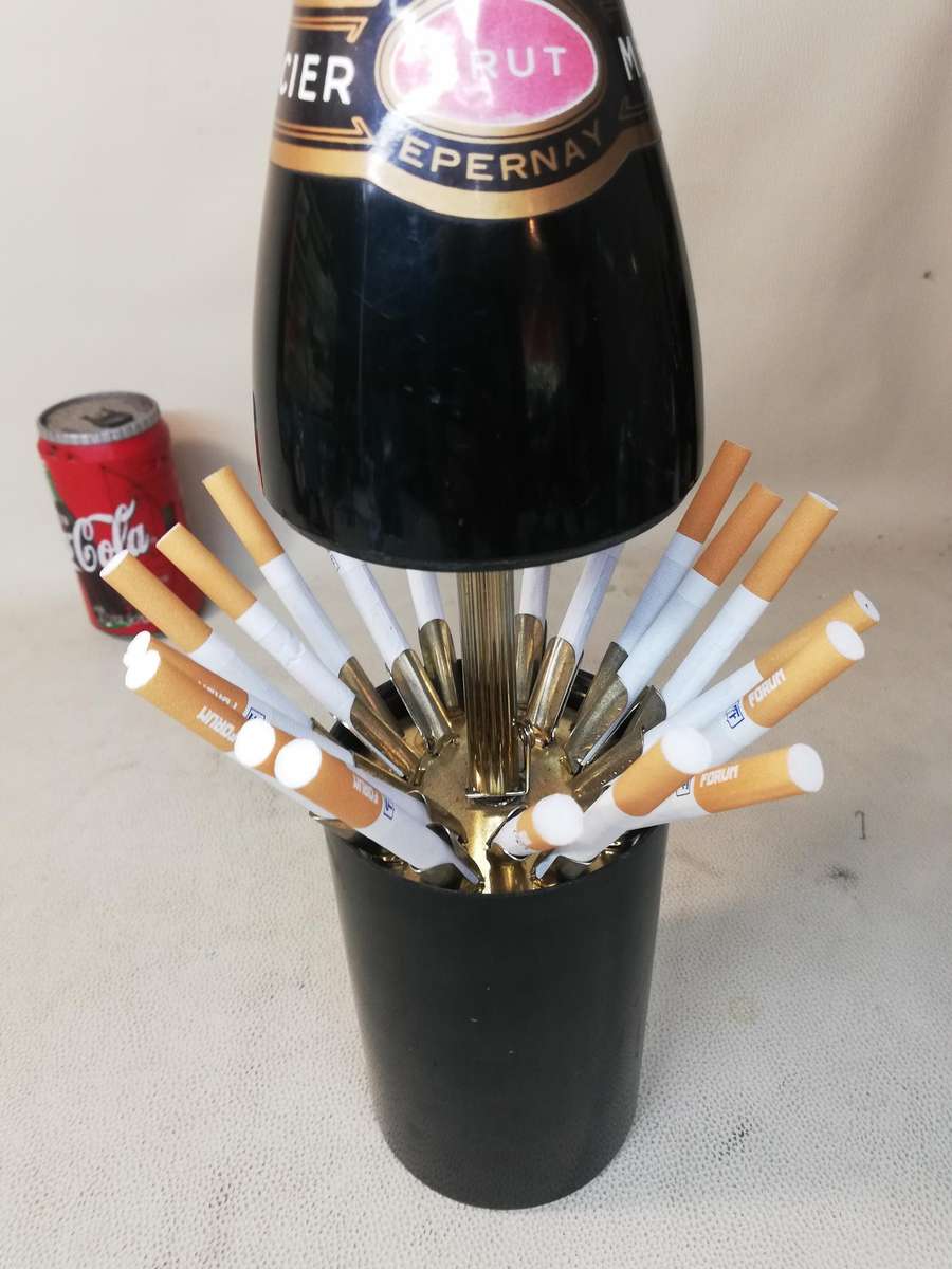 1950s MERCIER Champagne Musical cigarette dispenser. Extremely rare