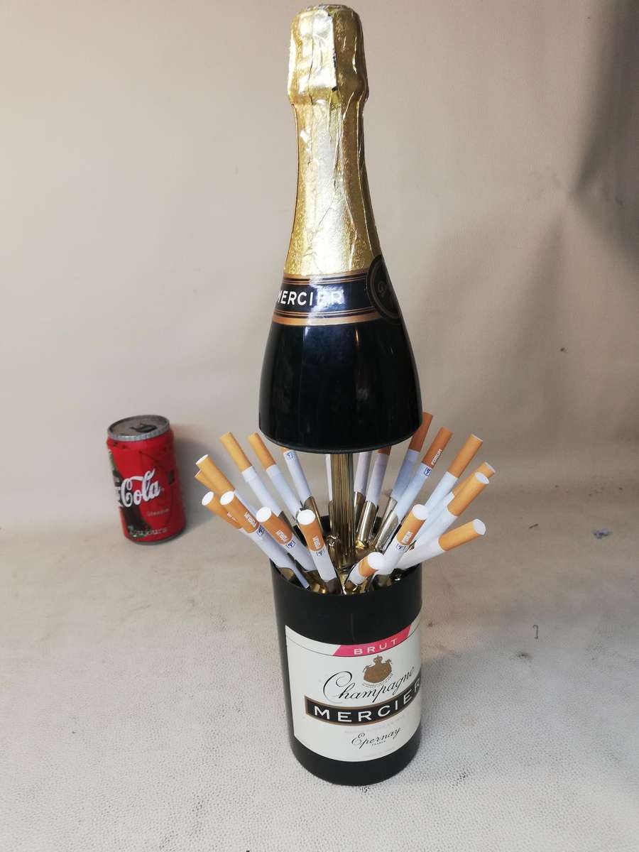 1950s MERCIER Champagne Musical cigarette dispenser. Extremely rare