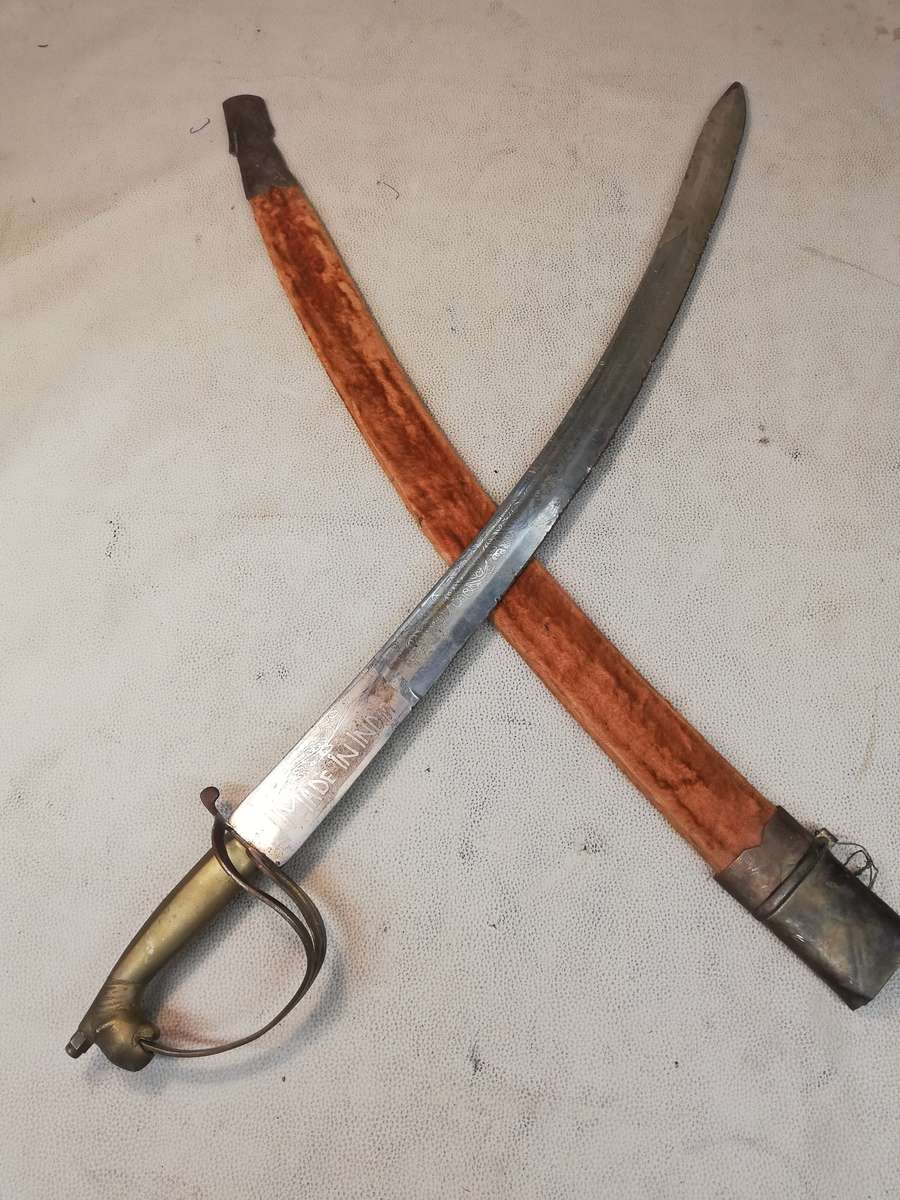 Vintage Shamshir India Navy Dress Sword with Scabbard used 1940 to WW2 - 1 of 2 on Auction Now