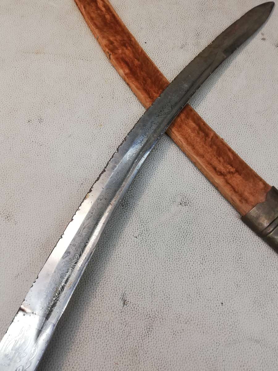 Vintage Shamshir India Navy Dress Sword with Scabbard used 1940 to WW2 - 1 of 2 on Auction Now